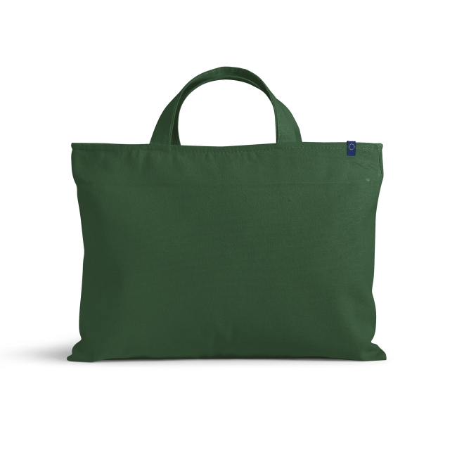 Besace business publicitaire coton bio 220gr/m² EUROBIZZ Vert 